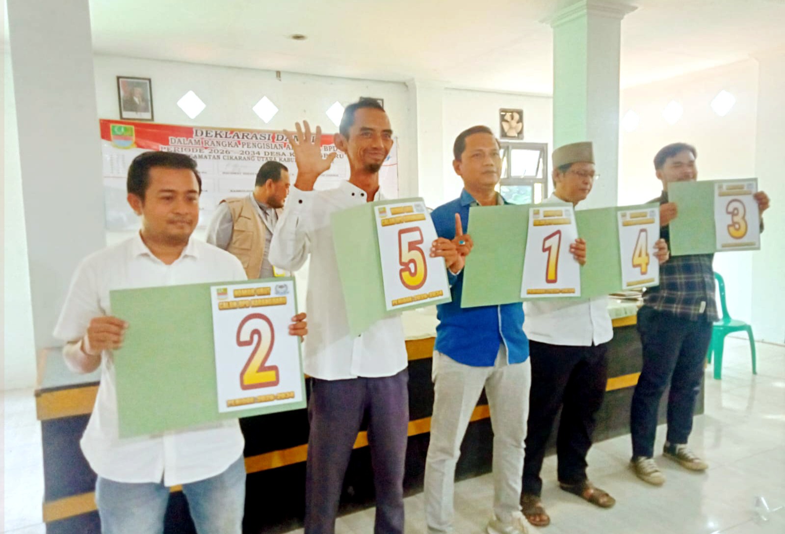 Panitia Pemilihan Anggota BPD Desa Karangbaru Tetapkan Nomor Urut Calon