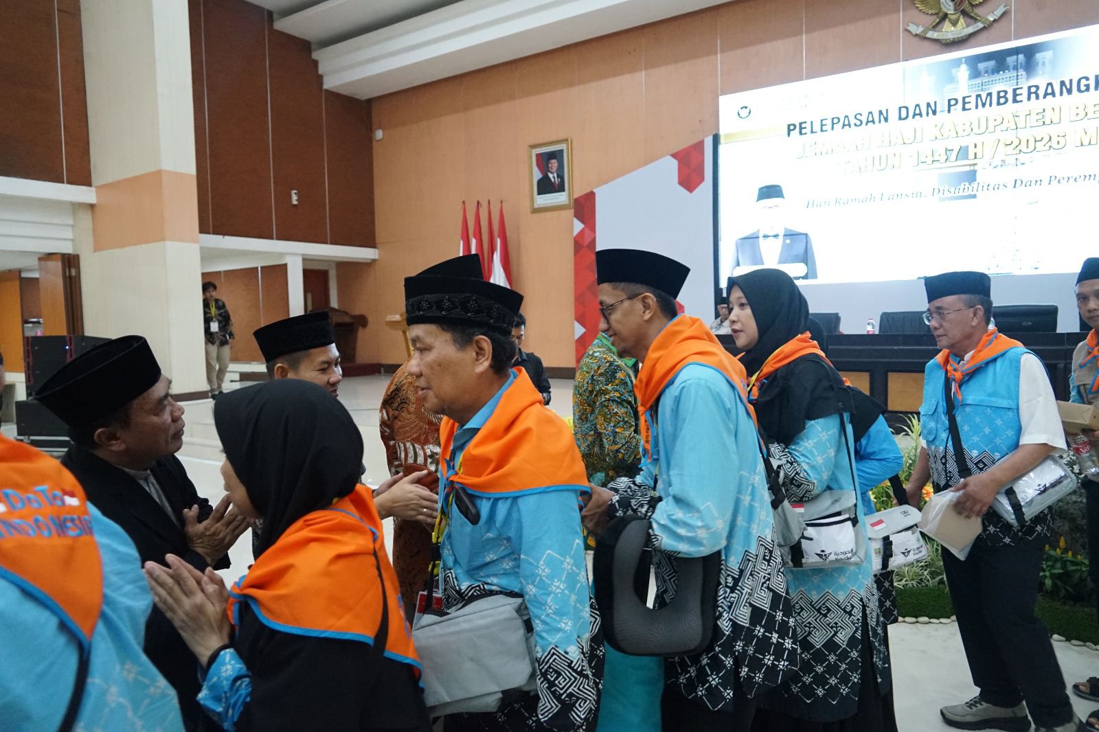 440 Jemaah Haji Kloter 33 Dilepas Sekda dari Gedung Wibawamukti