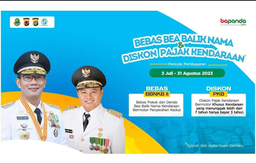 Bapenda Jabar Hadirkan Program BBNKB II Dan Diskon Pajak Kendaraan Bermotor